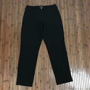 Eileen Fisher Black Stretch Tapered Crop Pants